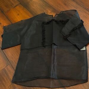 3.1 Phillip Lim Black Sheer Blouse